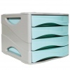 CASSETTIERA 4 CASSETTI DA 5 CM. - GRIGIO/AZZURRO - KEEP COLOUR PASTEL - ARDA - CODICE 85148