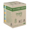 BL POST-IT CARTA RICICLATA - 76X76 - VALUE PACK - COLORI ASSORTITI PASTELLO - CONFEZIONE 10 PEZZI - (7100172343)