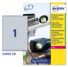 ETICHETTE LASER ARGENTO POLIESTERE - CONF. 20 FOGLI - A4 - (1 ETICHETTA PER FOGLIO) - L6013-20 - AVERY - CODICE 4732