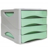 CASSETTIERA 4 CASSETTI DA 5 CM. - GRIGIO/VERDE - KEEP COLOUR PASTEL - ARDA