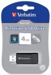 KEY USB 2.0 - VERBATIM - 4 GB. - STORE'N'GO PINSTRIPE - NERO - 49061