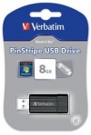 KEY USB 2.0 - VERBATIM - 8 GB. - STORE'N'GO PINSTRIPE - NERO - 49062