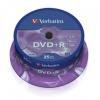 DVD+R VERBATIM 4,7 GB - 16X - CONF. 25 PEZZI - SERIGRAFATO - 43500