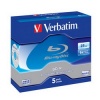 DVD BD-R VERBATIM SL 25 GB. - CONF. 5 PEZZI - 6X - JEWEL CASE MABL WHITE/BLU