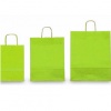 SHOPPERS CARTA KRAFT - VERDE ACIDO - 22x10X29 CM. TWISTED - CONF. 25 PEZZI