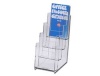 PORTADEPLIANT DA BANCO 1/3 - A4 - TRASPARENTE - 11X24X14 CM. - TASCA QUADRUPLA