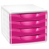 CASSETTIERA A 4 CASSETTI FUCSIA