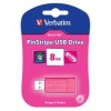 KEY USB 2.0 - VERBATIM - 8 GB. - ROSA - STORE'N'GO - ROSA - PINSTRIPE