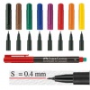 BUSTA 8 COLORI PENNARELLO MULTIMARK - SUPERFINE 0,4 - FABER CASTELL - 