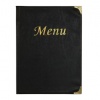 PORTA MENU' A4 - 24X34 - NERO - PVC BASIC - 4+2 BUSTE FISSE