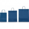 SHOPPERS CARTA KRAFT - BLU - 36X12X41 CM. TWISTED - CONF. 25 PEZZI