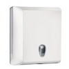 DISPENSER DA MURO BIANCO PER ASCIUGAMANI PIEGATI - SOFT TOUCH - 29X10,5X30,5 CM. - BIANCO - MAR PLAST