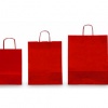 SHOPPERS CARTA KRAFT - ROSSO - 36X12X41 CM. TWISTED - CONF. 25 PEZZI