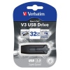 KEY USB V3 3.0 - VERBATIM - 32 GB. - STORE'N'GO PINSTRIPE - NERO - 49173