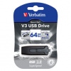 KEY USB V3 3.0 - VERBATIM - 64 GB. - STORE'N'GO PINSTRIPE - NERO - 49174