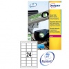 ETICHETTE LASER POLIESTERE BIANCO 20 FG. - 63,5X33,9 - L4773 - (24 ETICHETTE PER FG.) - AVERY