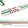 SCALIMETRO ISOTECK ARDA 30 CM. - PER CATASTO - (SCALE 1:500-1000-1250-1500-2000-2500) - CODICE 35294