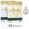 CARTA CALLIGRAPHY 200 GR. - A4 - BIANCO 01 - CONFEZIONE 50 FOGLI - LINO - FAVINI