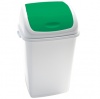 PATTUMIERA DA 50 LITRI - BASIC - BIANCO/VERDE - A BASCULANTE IN PPL