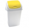 PATTUMIERA DA 50 LITRI - BASIC - BIANCO/GIALLO - A BASCULANTE IN PPL