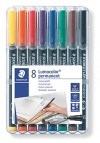 PENNARELLO STAEDTLER - FINE 0,6 - CONFEZIONE 8 PEZZI - LUMOCOLOR PERMANENT 318