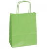 SHOPPERS CARTA KRAFT - VERDE MELA - 14X9X20 CM. TWISTED - CONFEZIONE 25 PEZZI